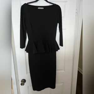 Chiara Boni Long Sleeve Peplum Dress